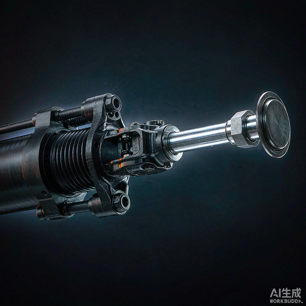 Heavy-duty hydraulic cylinder with chrome piston rod